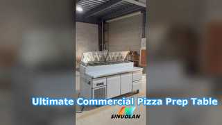Restaurant Fridge Refrigerator Marble Pizza Sandwich Prep Table Salad Cooler